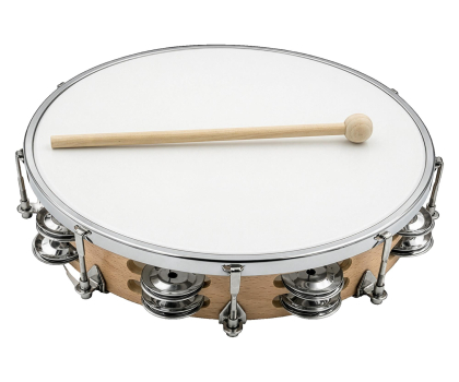 Instrument muzyczny MusicMate Tamburyn z membraną 10" MM-T50 JingleBeat